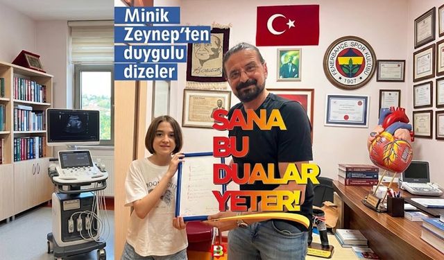 Minik Zeynep’ten Prof. Dr. Eyüp Avcı’ya şiirli vefa