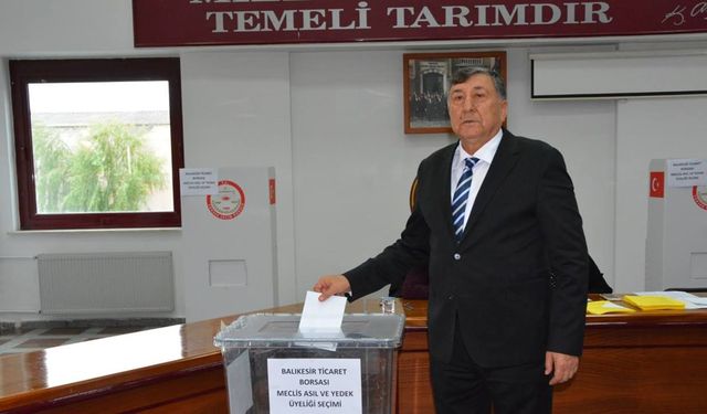 Balıkesir Ticaret Borsası’nda Mehmet Çetin güven tazeledi