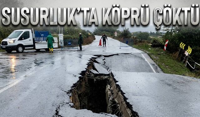 Susurluk'ta köprü çöktü, yol trafiğe kapatıldı
