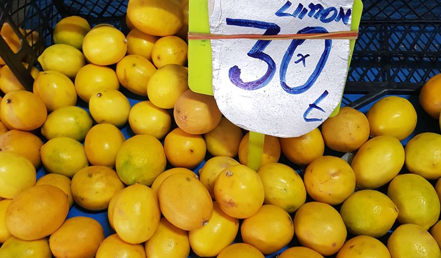 Yaz aylarında kilosu 100 liraya kadar yükselen limon yeniden geçen yılın seviyelerine geriledi.