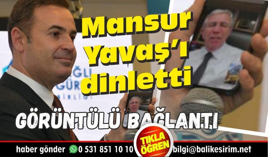 Mansur Yavaş'ı görüntülü aradı, herkese dinletti