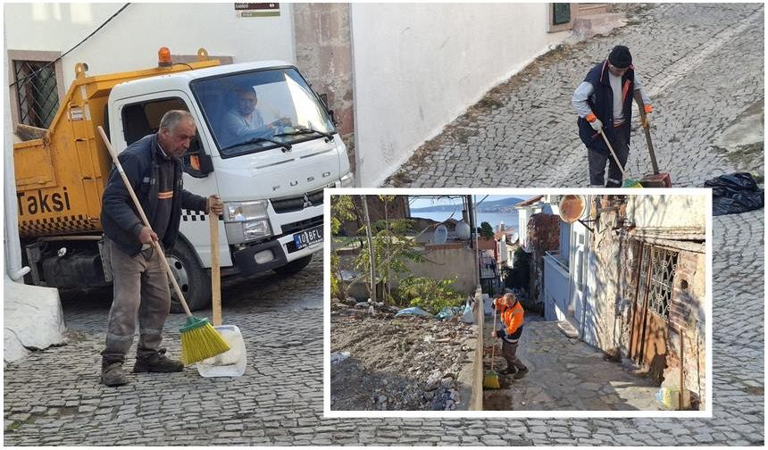 Ayvalık'ta tarih kokan sokaklar pırıl pırıl oldu