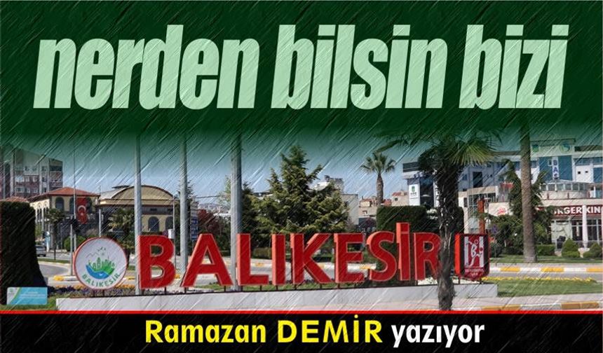 BİLMEYEN NE BİLSİN BİZİ...