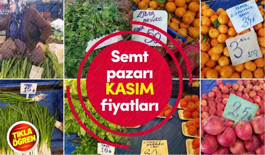 BALIKESİR SEMT PAZARI FİYATLARI | KASIM 2024