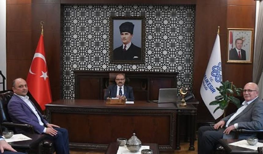 Balıkesir esnafının lideri Erdem, Vali Ustaoğlu'nu ziyaret etti