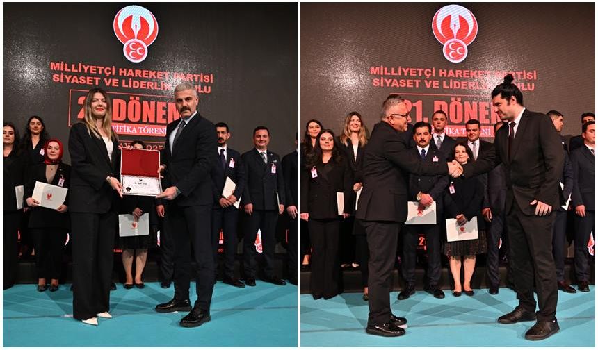 Yırcalı kardeşler MHP Liderlik Okulundan mezun oldu