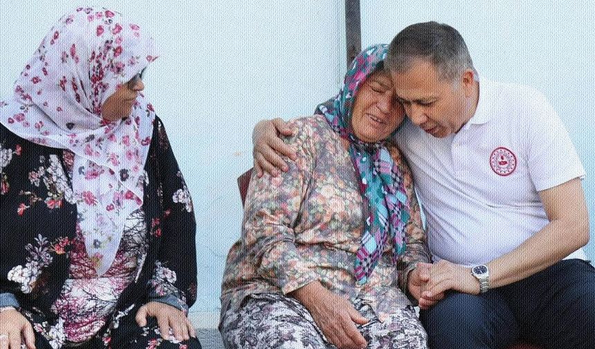 Bakan Ali Yerlikaya deprem bölgesini karış karış gezdi