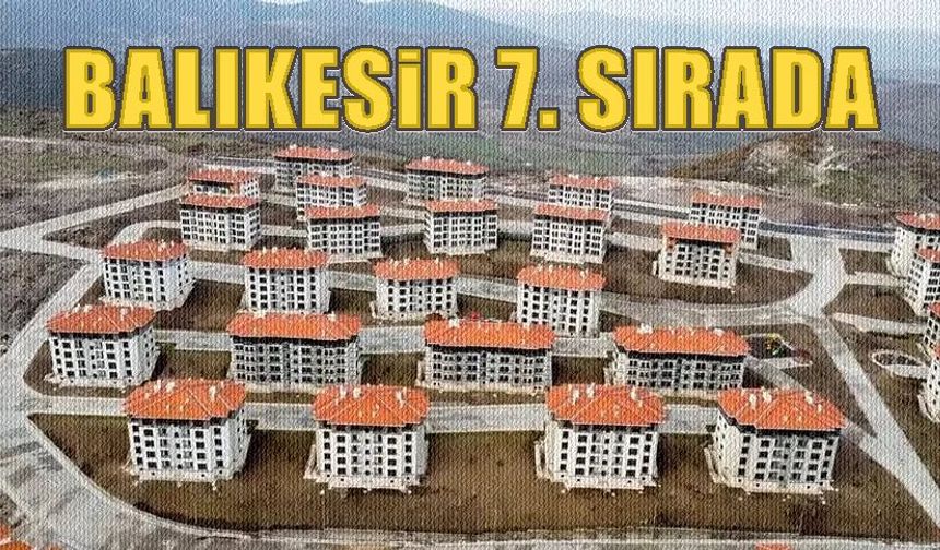 Balıkesir konut satışında ilk 10 ilden biri
