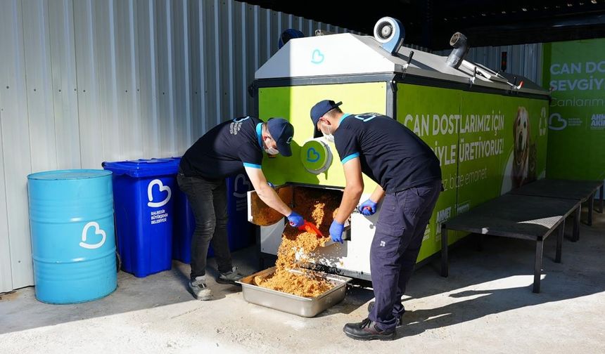 Balıkesir'de Büyükşehir kedi ve köpek maması üretiyor