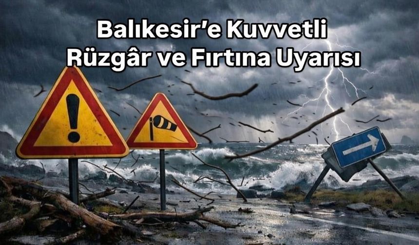Balıkesir’e kuvvetli rüzgâr ve fırtına uyarısı