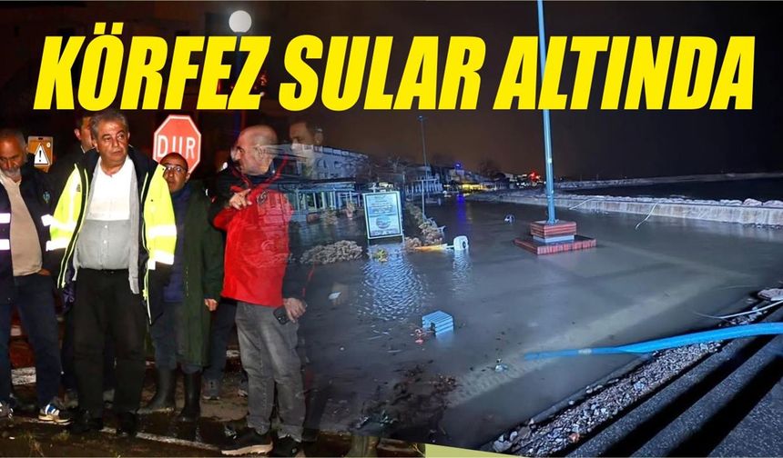 Edremit Körfezinde deniz karayla birleşti