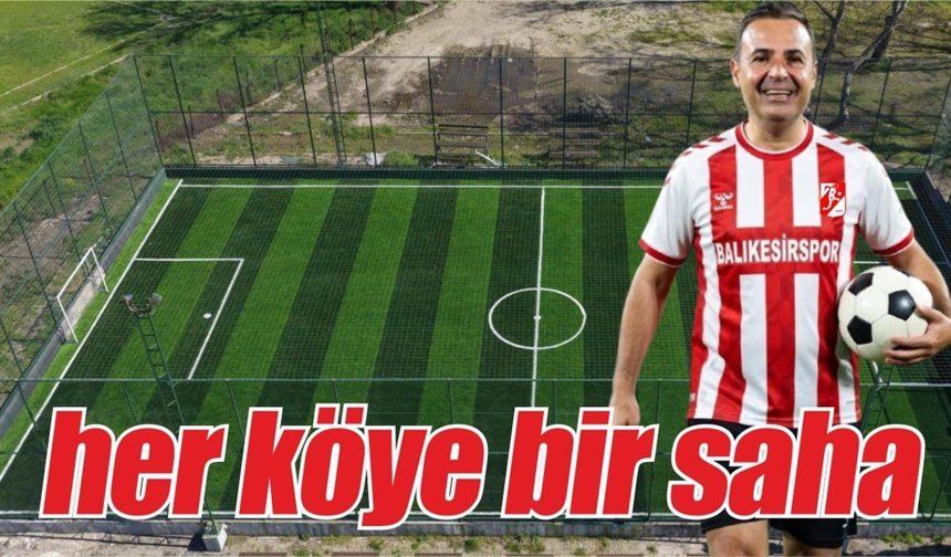 Büyükşehir'den köylere sentetik çim saha