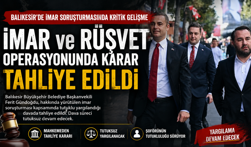Balıkesirde bomba karar: Ferit Gündoğdu tahliye edildi