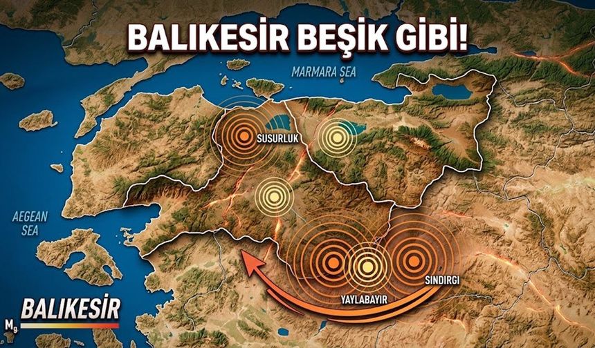 BAlıkesir'de bugün 7 ayrı deprem meydana geldi