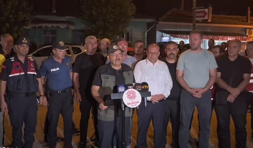 Vali, Susurluk ve Gömeç yangınlarıyla ilgili son durumu açıkladı