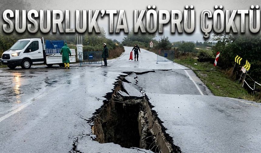 Susurluk'ta köprü çöktü, yol trafiğe kapatıldı