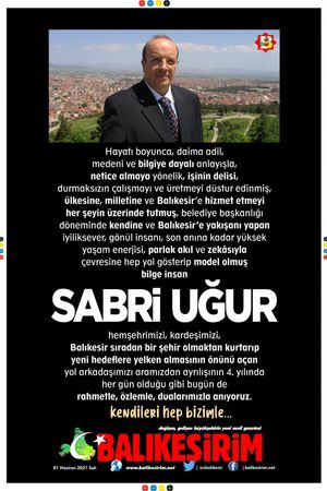 Balikesirim.Net - 31.05.2021 Manşeti